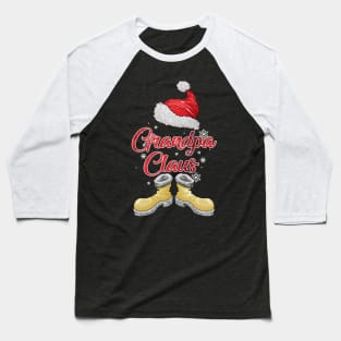 Santa Grandpa Claus Merry Christmas Matching Family Group Baseball T-Shirt